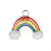 Jewelry Charm, Rainbow, 16.5mm, Silver Plated / Rainbow (1 Piece)
