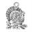 Jewelry Charm, Turkey, 24mm, Silver Plated (1 Piece)