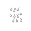 Nina Designs Charm, Round Balls with Loops 5x3mm, Sterling Silver (10 Pieces)