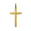 Nunn Design Pendant, Large Hammered Traditional Cross 34mm, Antiqued Gold (1 Piece)