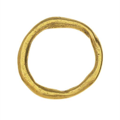 Nunn Design Open Frame, Grande Organic Hoop, 28.5mm, Antiqued Gold (1 Piece)