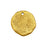 Nunn Design Pendant, Large Organic Tag Circle, 21.5mm, Antiqued Gold (1 Piece)