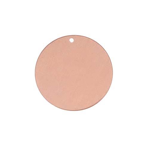 Solid Copper Stamping Round Blank Disk Tag Pendant 19mm (1 pcs)