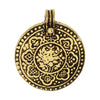 TierraCast Pewter Pendant, The 8 Fold Path Design 31.5x26.5mm, 1 Piece, 22K Gold Plated