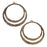 Vintaj Natural Brass, Wandering Pathway Split Ring Hoop Earring 32mm (2 Pieces)