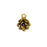 Metal Charm, Succulent 12x15mm, Antiqued Gold, by Nunn Design (1 Piece)