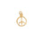 14K Gold FIlled Sleek Peace Sign Charm Pendant 14mm (1 pcs)