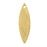 Flat Tag Pendant, Navette 9x30.5mm, Antiqued Gold, by Nunn Design (1 Piece)