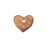 Flat Tag Pendant, Mini Heart 11mm, Antiqued Copper, by Nunn Design (1 Piece)