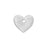 Flat Tag Pendant, Mini Heart 11mm, Antiqued Silver, by Nunn Design (1 Piece)