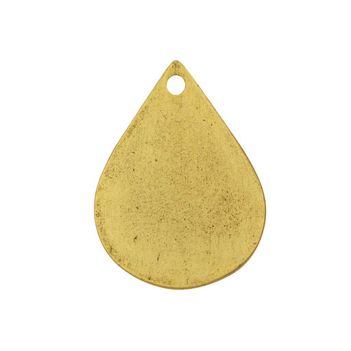 Flat Tag Pendant, Drop 18x25mm, Antiqued Gold, by Nunn Design (1 Piece)