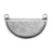 Bezel Pendant, Half-Circle Bezel 16x34mm, Antiqued Silver, by Nunn Design (1 Piece)
