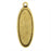Bezel Pendant, Narrow Oval 12x36mm , Antiqued Gold, by Nunn Design (1 Piece)