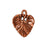 TierraCast Copper Plated Pewter Violet Leaf Charm 18mm (1)