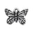 TierraCast Fine Silver Plated Pewter Monarch Butterfly Charm 16mm (1 pcs)
