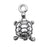 TierraCast Fine Silver Plated Pewter Lucky Turtle Charm 17.5mm (1 pcs)