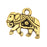 TierraCast 22K Gold Plated Pewter Indian Elephant Charm 12mm (1 pcs)