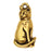 Pewter Charm, Sitting Cat 22mm, Antiqued Gold, By TierraCast (1 Piece)