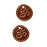 TierraCast Copper Plated Pewter 2-Sided Om / Aum Charm 10mm (2 Pieces)