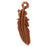 TierraCast Copper Plated Pewter Small Feather Charm 23mm (1 pcs)