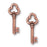 TierraCast Copper Plated Pewter Key Charm 22mm (2 Pieces)