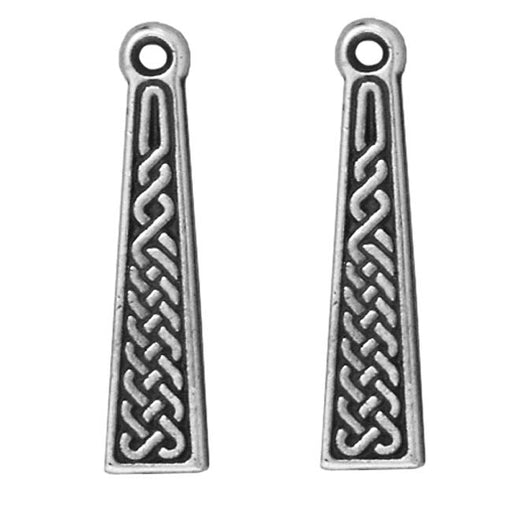 TierraCast Fine Silver Plated Pewter Celtic Braid Pendant 24mm (1 pcs)