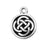 TierraCast Fine Silver Plated Pewter Celtic Round Charm 15mm (1 pcs)
