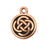 TierraCast Copper Plated Pewter Celtic Round Charm 15mm (1)