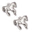 TierraCast Fine Silver Plated Pewter Prancing Horse Charm 20mm (1 pcs)