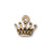 TierraCast 22K Gold Plated Pewter Princess Crown Charm 13mm (1 pcs)
