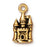 TierraCast 22K Gold Plated Pewter Fairy Castle Charm 21mm (1)