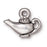 TierraCast Fine Silver Plated Pewter Aladdin's Lamp Charm 13mm (1)