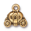 TierraCast 22K Gold Plated Pewter Cinderella Carriage Charm 14.5mm (1)
