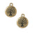 TierraCast 22K Gold Plated Pewter Round Tree Of Life Charm 19mm (1 pcs)