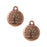 TierraCast Copper Plated Pewter Round Tree Of Life Charm 19mm (1 pcs)