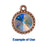 TierraCast Copper Plated Beaded Edge Bezel Pendant Setting For Austrian Crystal 12mm Rivoli (1)