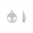 Bezel Pendant, Setting for 12mm PRESTIGE Crystal Rivoli, White Bronze Plated (1 Piece)