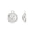 Bezel Pendant, Hammertone fits 10mm Cushion Stone, White Bronze Plated (1 Piece)