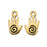 TierraCast Fine 22K Gold Plated Pewter Small Spiral Hand Charm 15mm (2 Pieces)