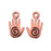 TierraCast Real Copper Plated Pewter Small Spiral Hand Charm 15mm (2 Pieces)