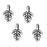 TierraCast Fine Silver Plated Pewter Tiny Oak Leaf Charm 10.5mm (4 Pieces)