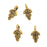 TierraCast 22K Gold Plated Pewter Tiny Oak Leaf Charm 10.5mm (4 Pieces)
