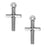 TierraCast Fine Silver Plated Pewter Classic Cross Pendant 20mm (2 Pieces)