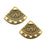 TierraCast 22K Gold Plated Pewter Ethnic Fan Chandelier Earrings 15mm (2 Pieces)