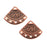 TierraCast Copper Plated Pewter Ethnic Fan Chandelier Earrings 15mm (2 Pieces)