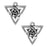 TierraCast Silver Plated Pewter Celtic Open Triangle Pendant Charm 21mm (1)