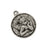 Pewter Colored Brass Charm Raphael's Thinking Angel 19mm