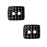 TierraCast Black Finish Pewter Rectangle Hammered Texture Button 12.5x15mm (2 Pieces)