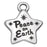 TierraCast Antiqued Silver Lead-Free Charm - Peace Star Christmas 18.5mm (2 Pieces)