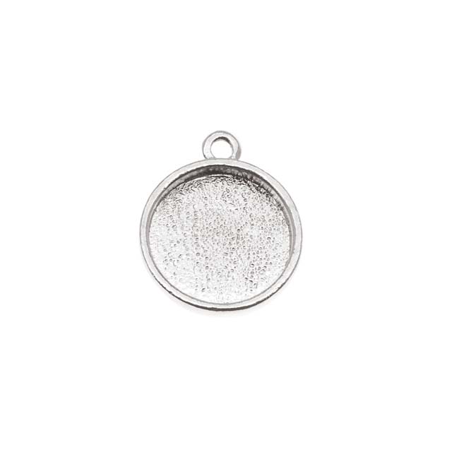 Nunn Design Bright Silver Plated Pewter Collage Circle Bezel 1/2 Inch